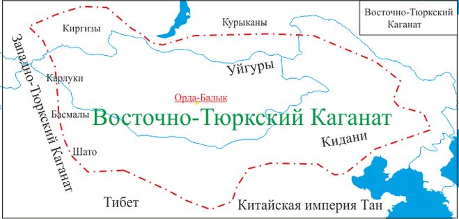 текст при наведении - Второй тюркский каганат